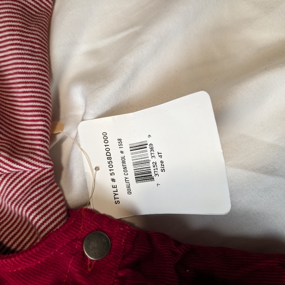 Vintage Samara 4T Dress Red Floral Stripe NWT - Picture 4 of 8